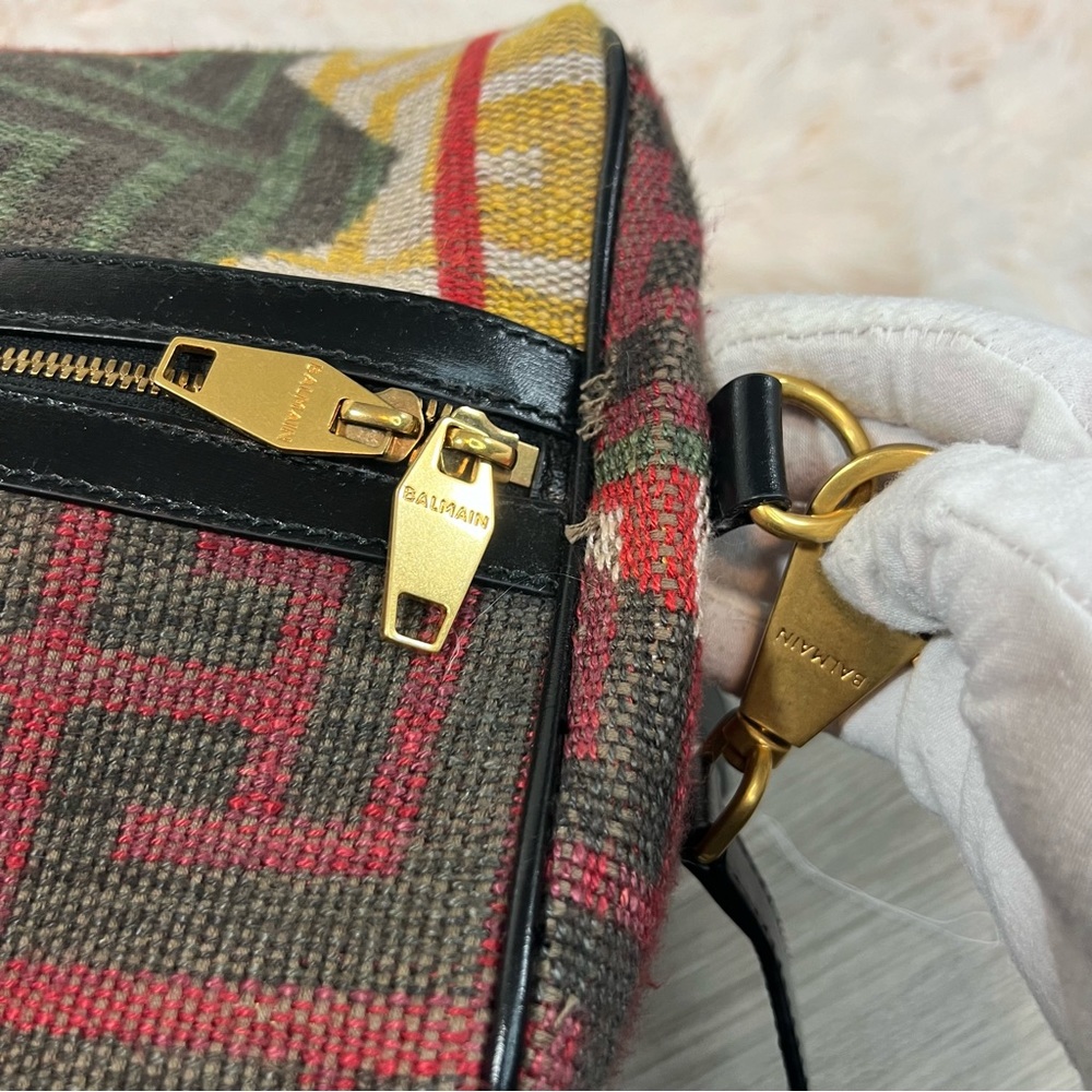 Balmain Voyage Monogram Tapestry Luggage Bag - Picture 6 of 7